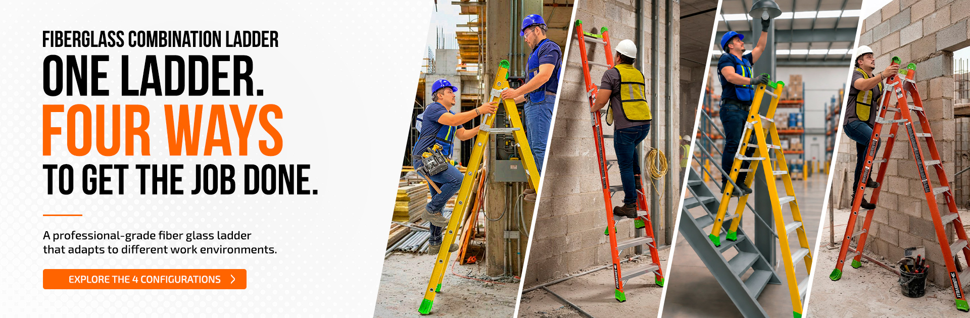 Louisville Fiberglass Combination Ladder